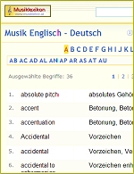 Musik Englisch - Deutsch Musiklexikon